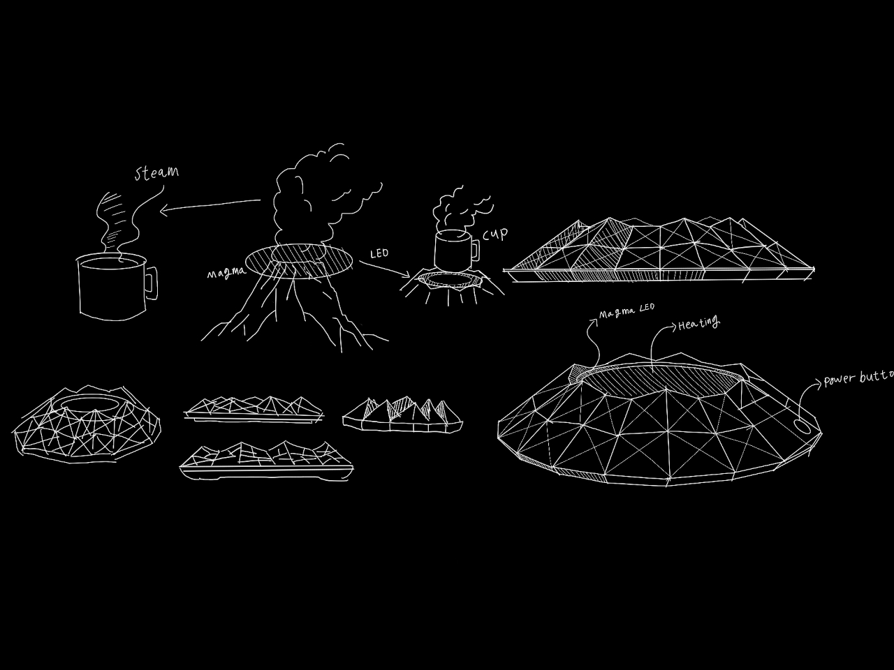 volcano，Coaster，Cup warming device，Granite，Volcano，