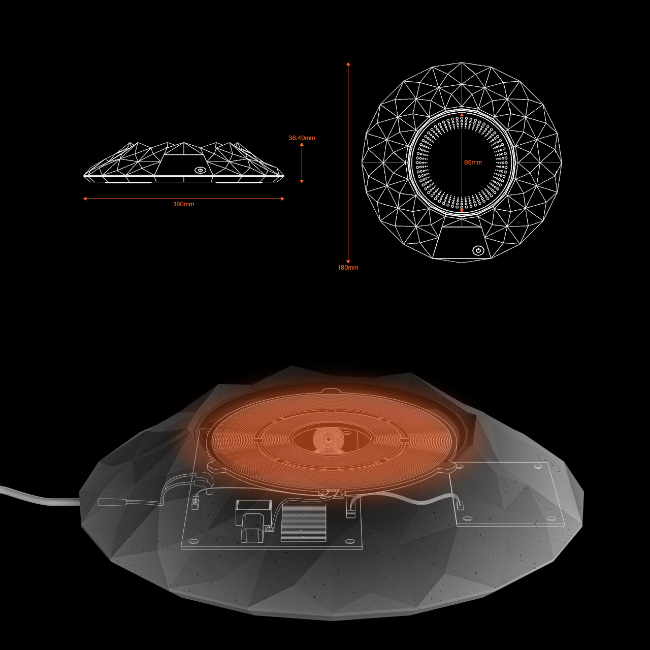 volcano，Coaster，Cup warming device，Granite，Volcano，