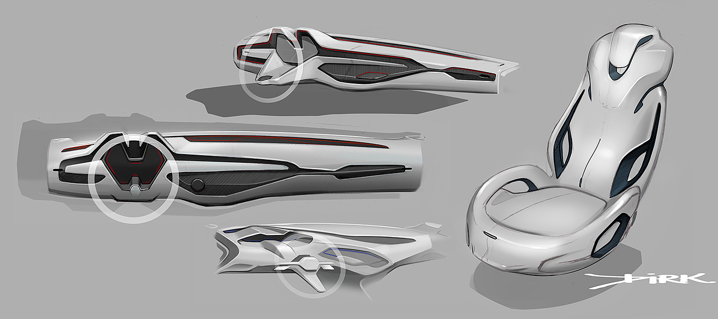 industrial design，Automobile design，Interior design，Hand drawn，design sketch，