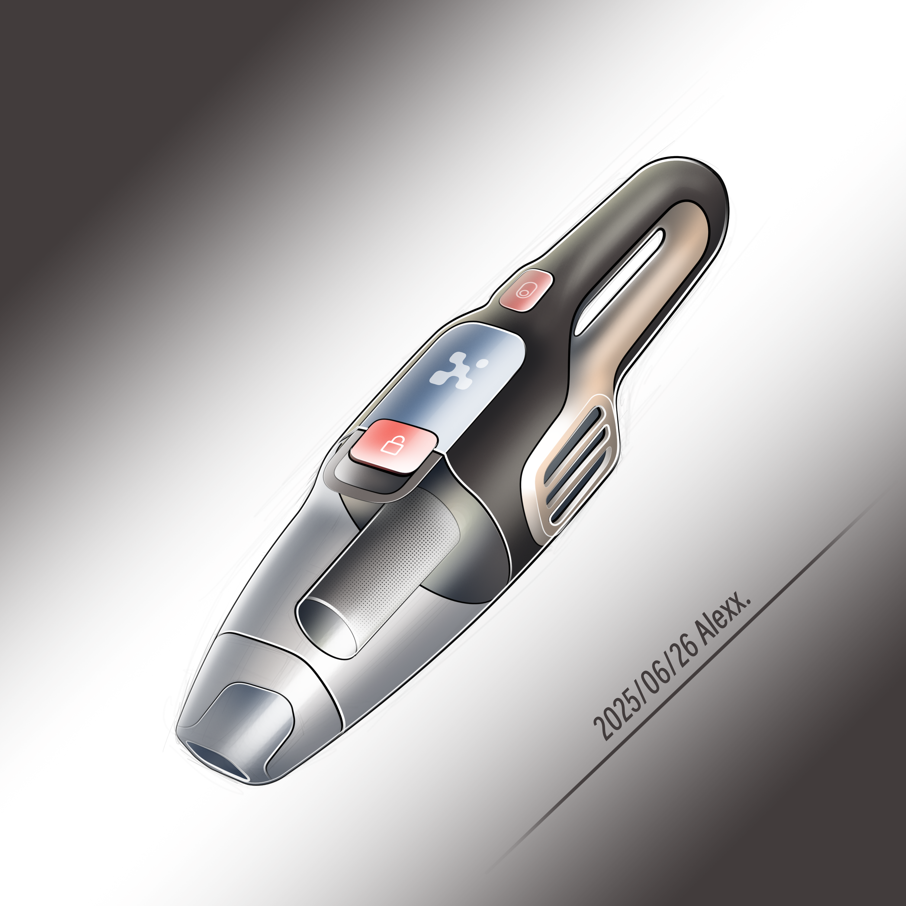photoshop，ps，Vacuum cleaner，sketch，2d rendering，