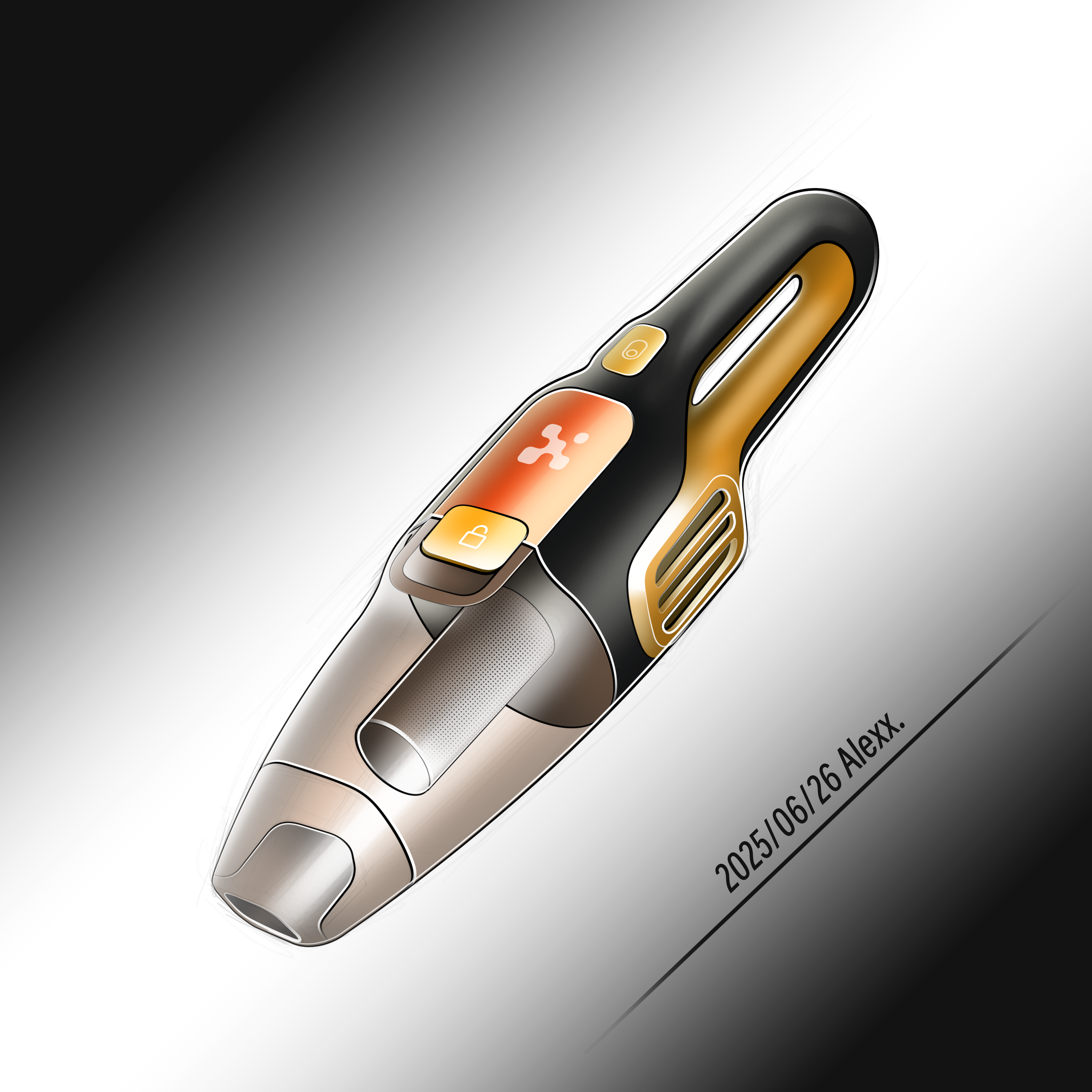 photoshop，ps，Vacuum cleaner，sketch，2d rendering，