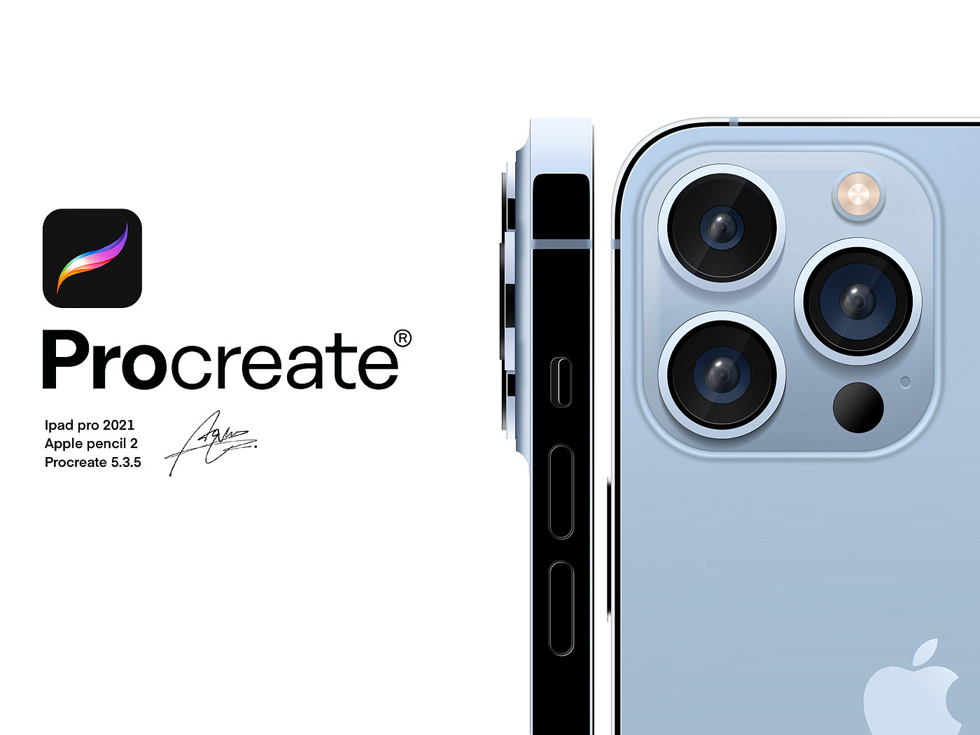 Procreate，industrial design，Ubee ，