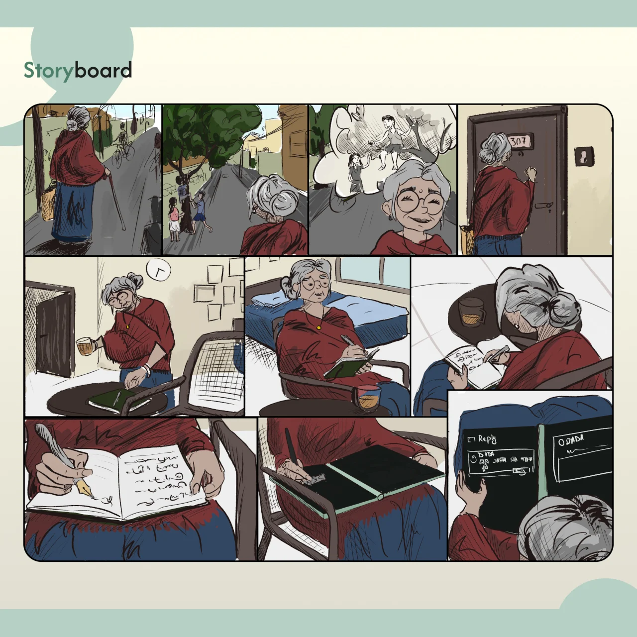 Double screen diary，Memory preservation，emotional connection，Older users，DUAL-SCREEN，