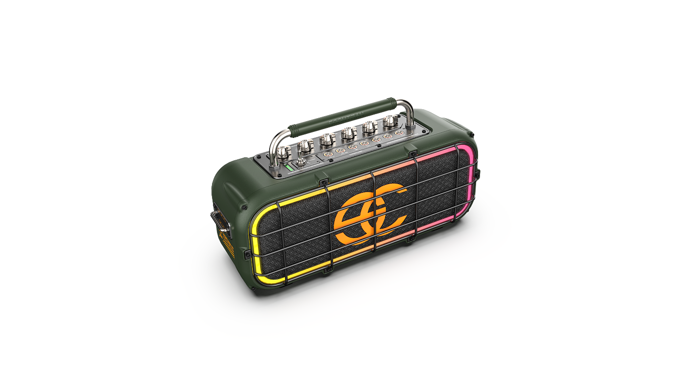 outdoors，loudspeaker box，