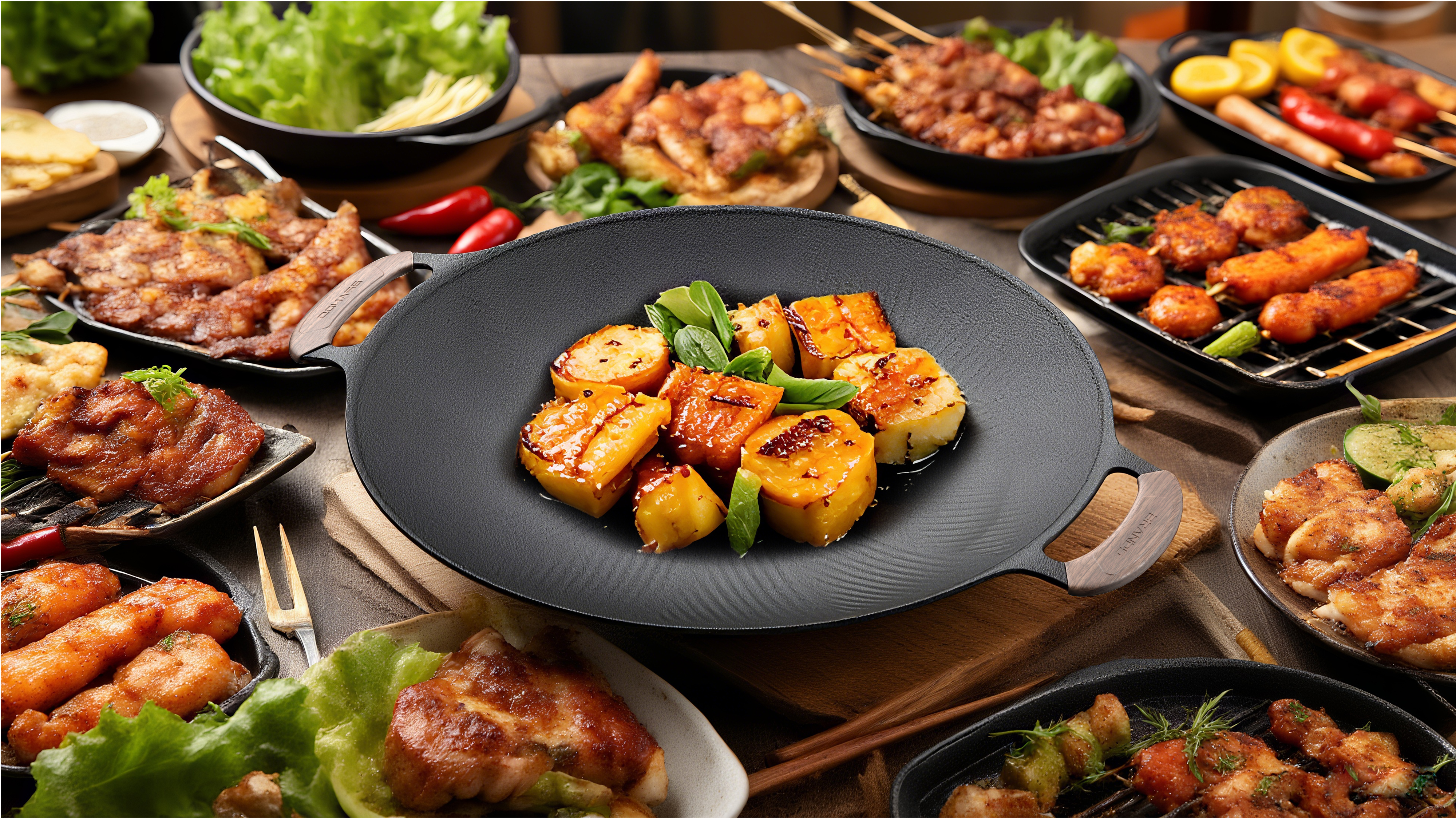 Barbecue plate，cooker，kitchen，cook，barbecue，iron plate，