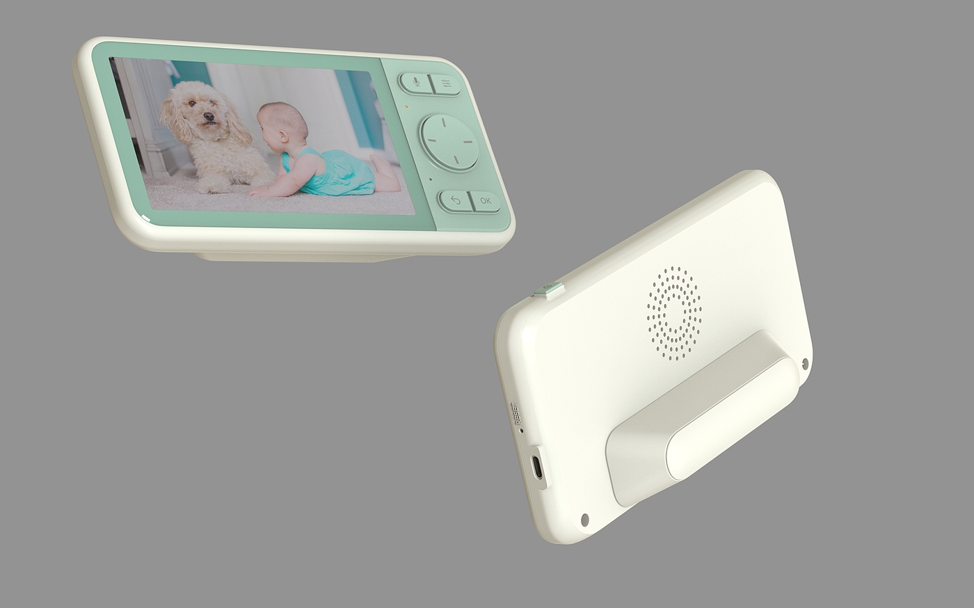 Baby Watcher Display，5.5 inch display screen design，Baby_Monitor，Rechargeable display，