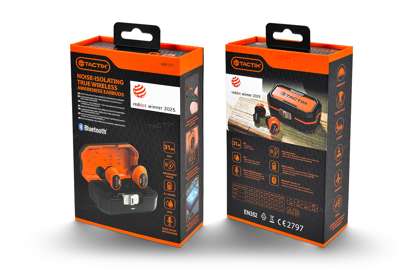 Industrial wind，earbuds，Hearing protection，Red Dot Award Reddot，Noise Reduction Perception Headset，TWS Wireless Bluetooth，