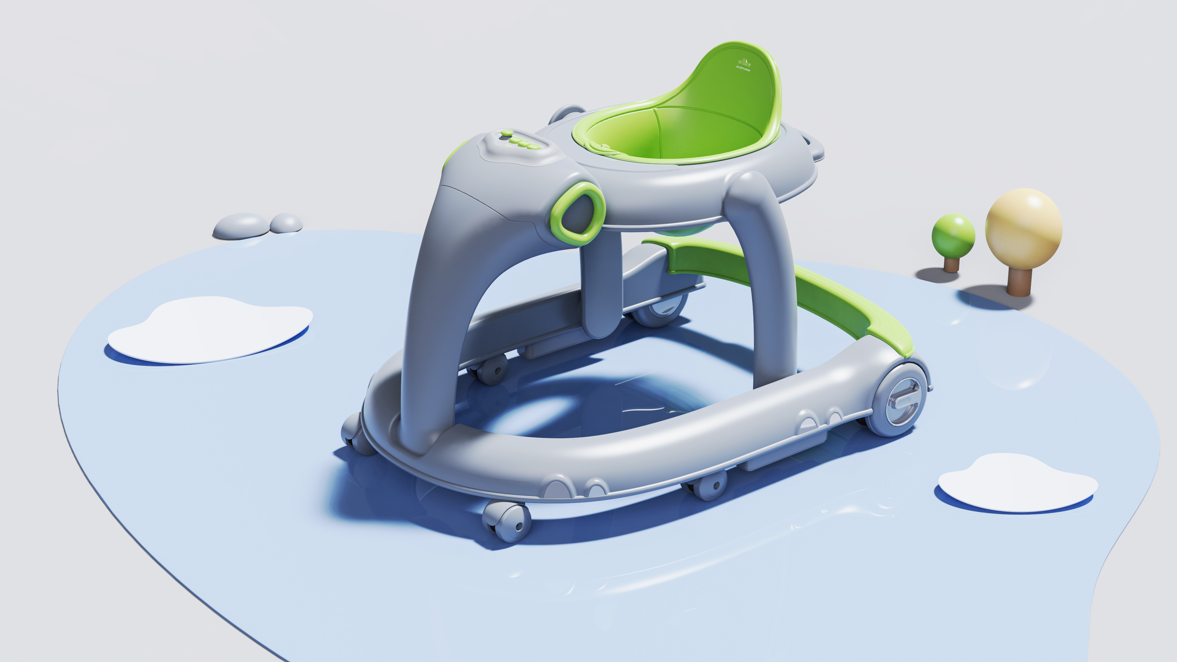 Creative design，industrial design，product design，Child Walking Artifact，Infant walker，Stroller design，