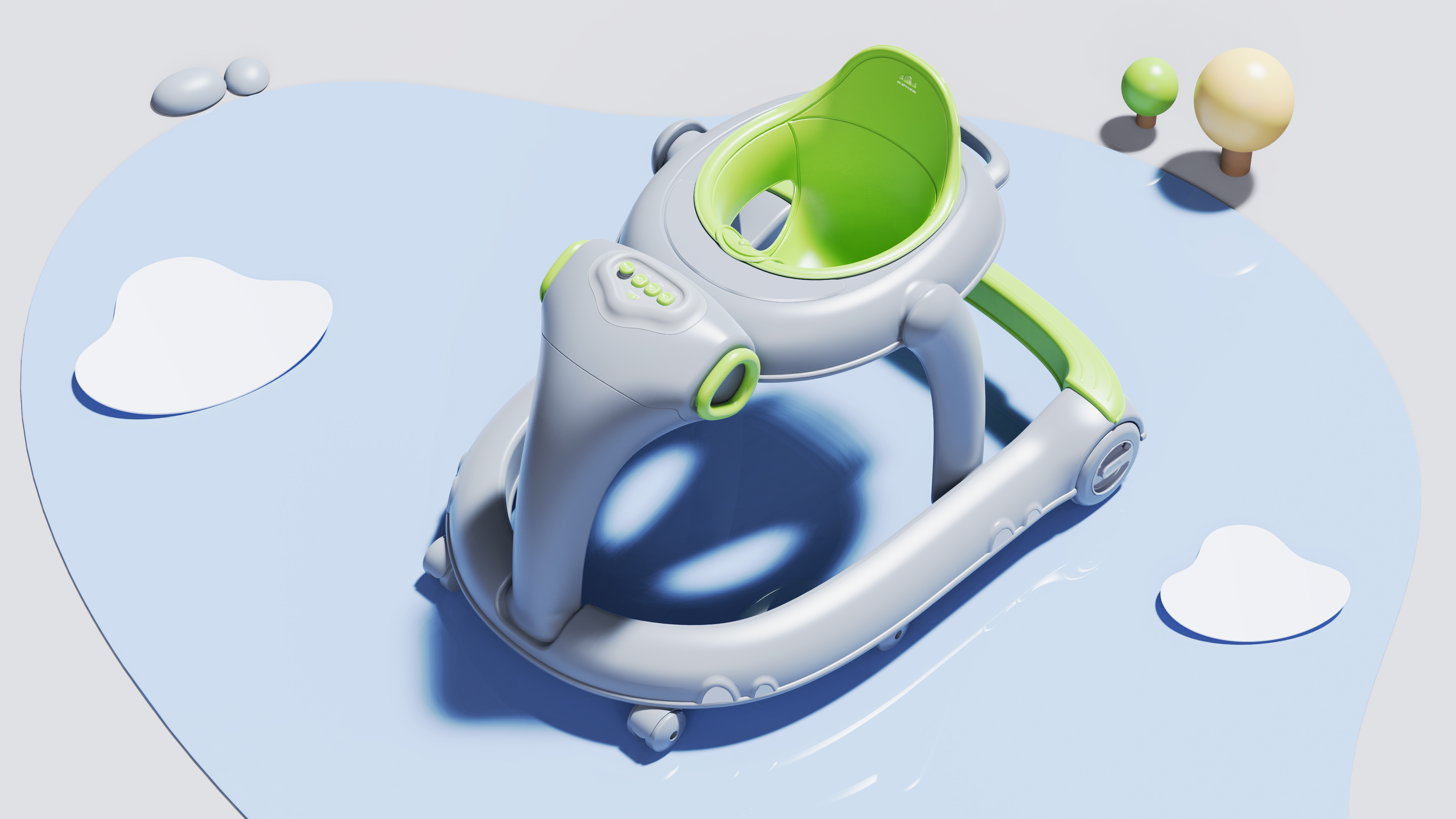 Creative design，industrial design，product design，Child Walking Artifact，Infant walker，Stroller design，