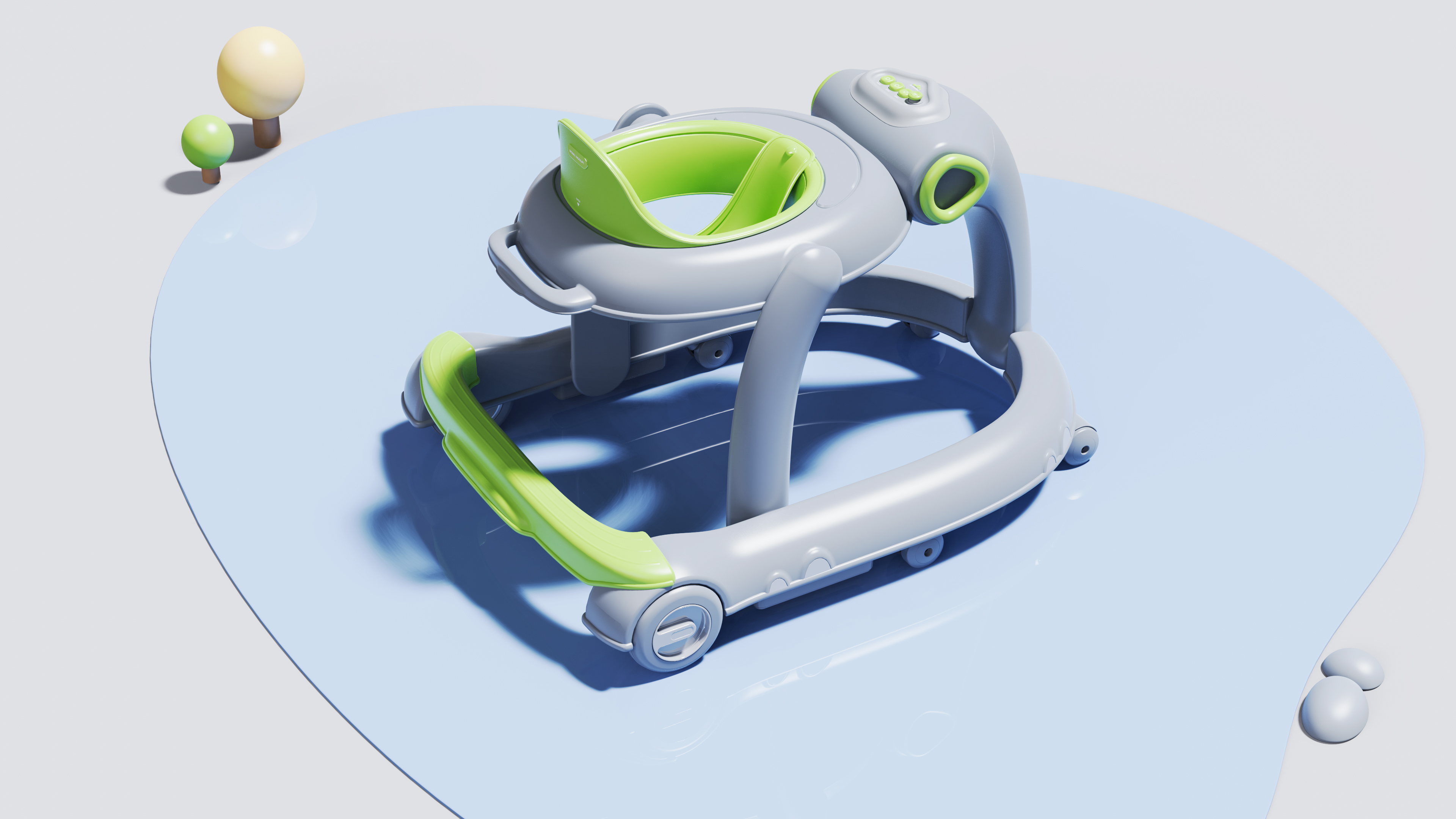 Creative design，industrial design，product design，Child Walking Artifact，Infant walker，Stroller design，