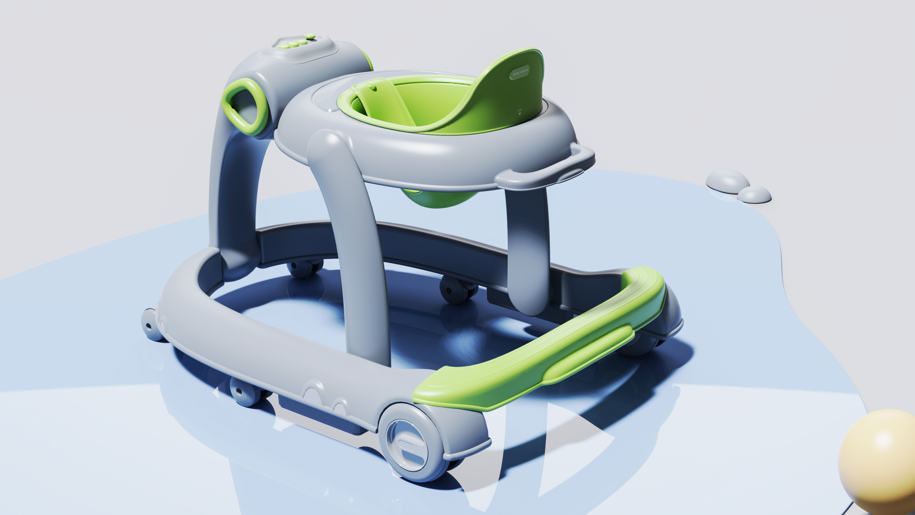 Creative design，industrial design，product design，Child Walking Artifact，Infant walker，Stroller design，