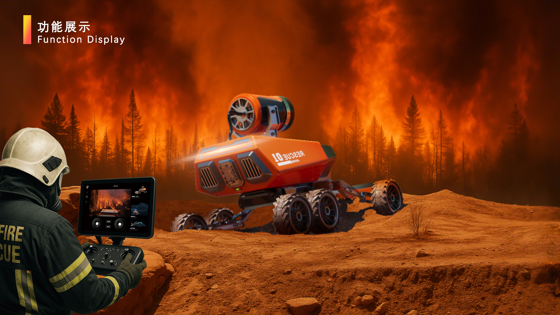 Fire fighting, forest fire, completion，