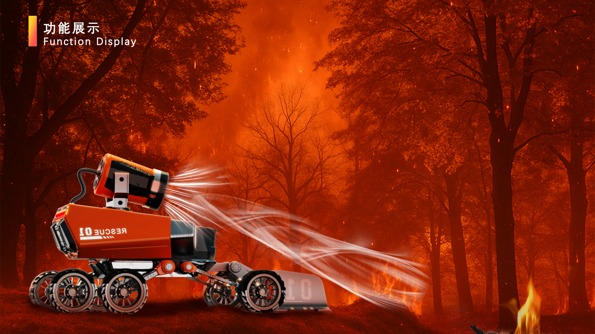 Fire fighting, forest fire, completion，