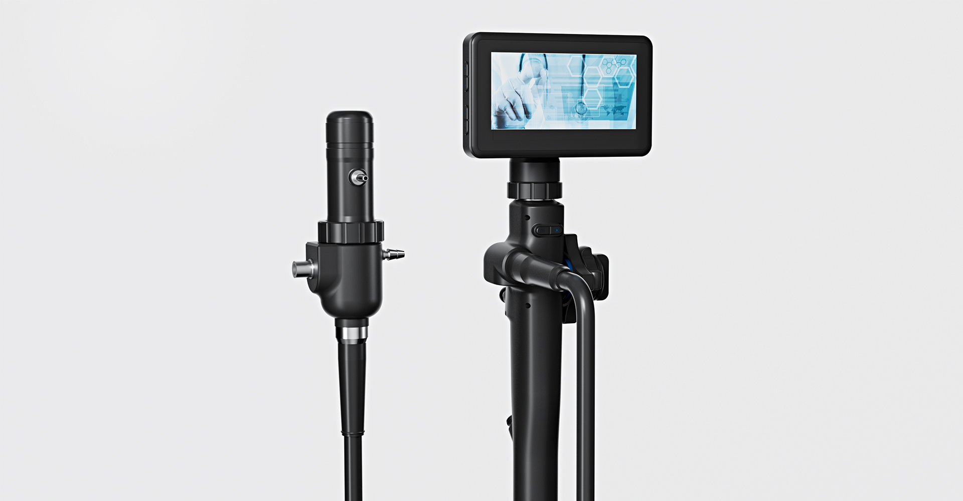 Electronic gastroscope design，Gastroscope appearance design，Industrial design of gastroscope，Medical product design，Appearance design，Structural design，Medical device design company，