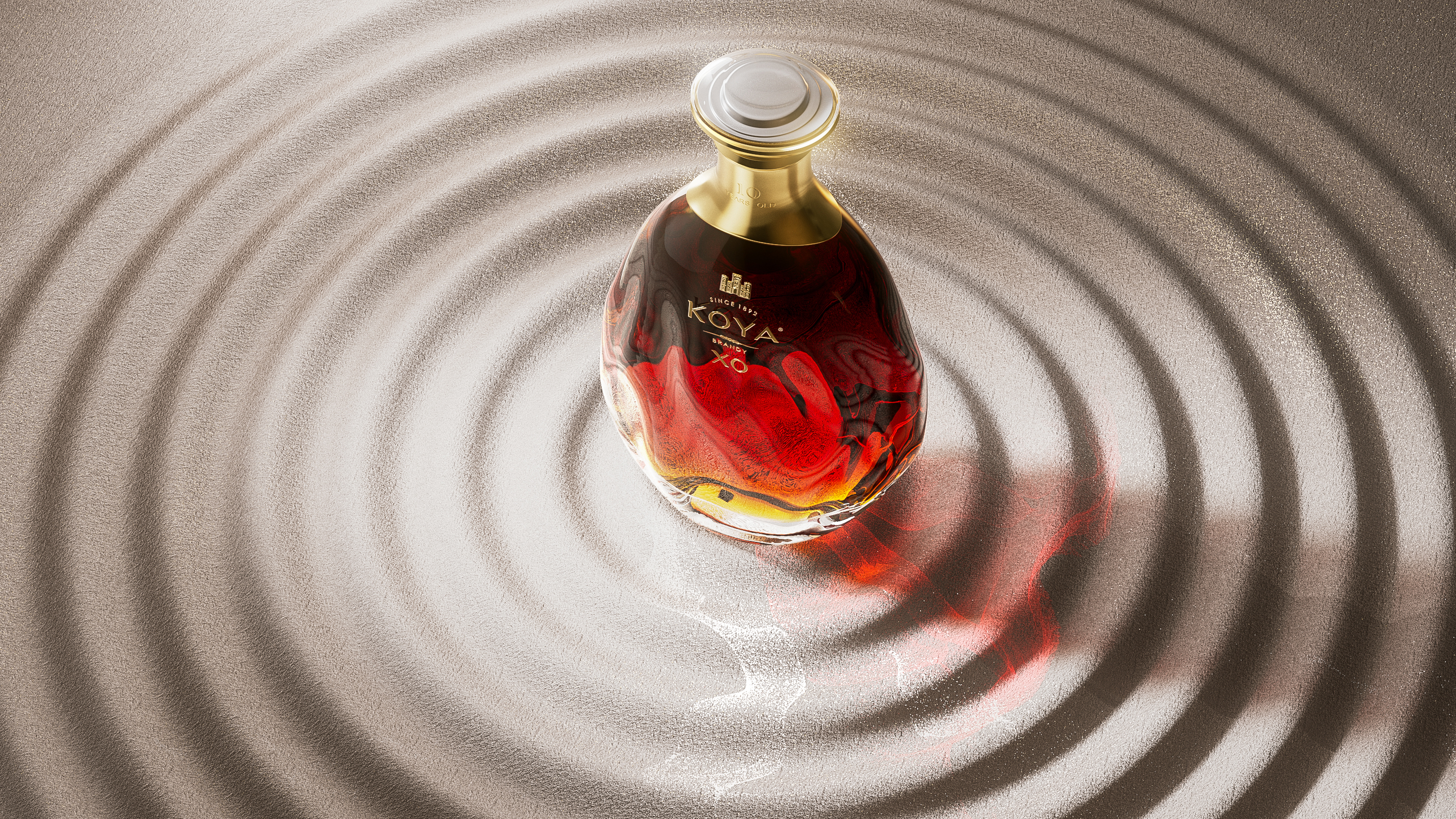 C4D, brandy three-dimensional rendering，