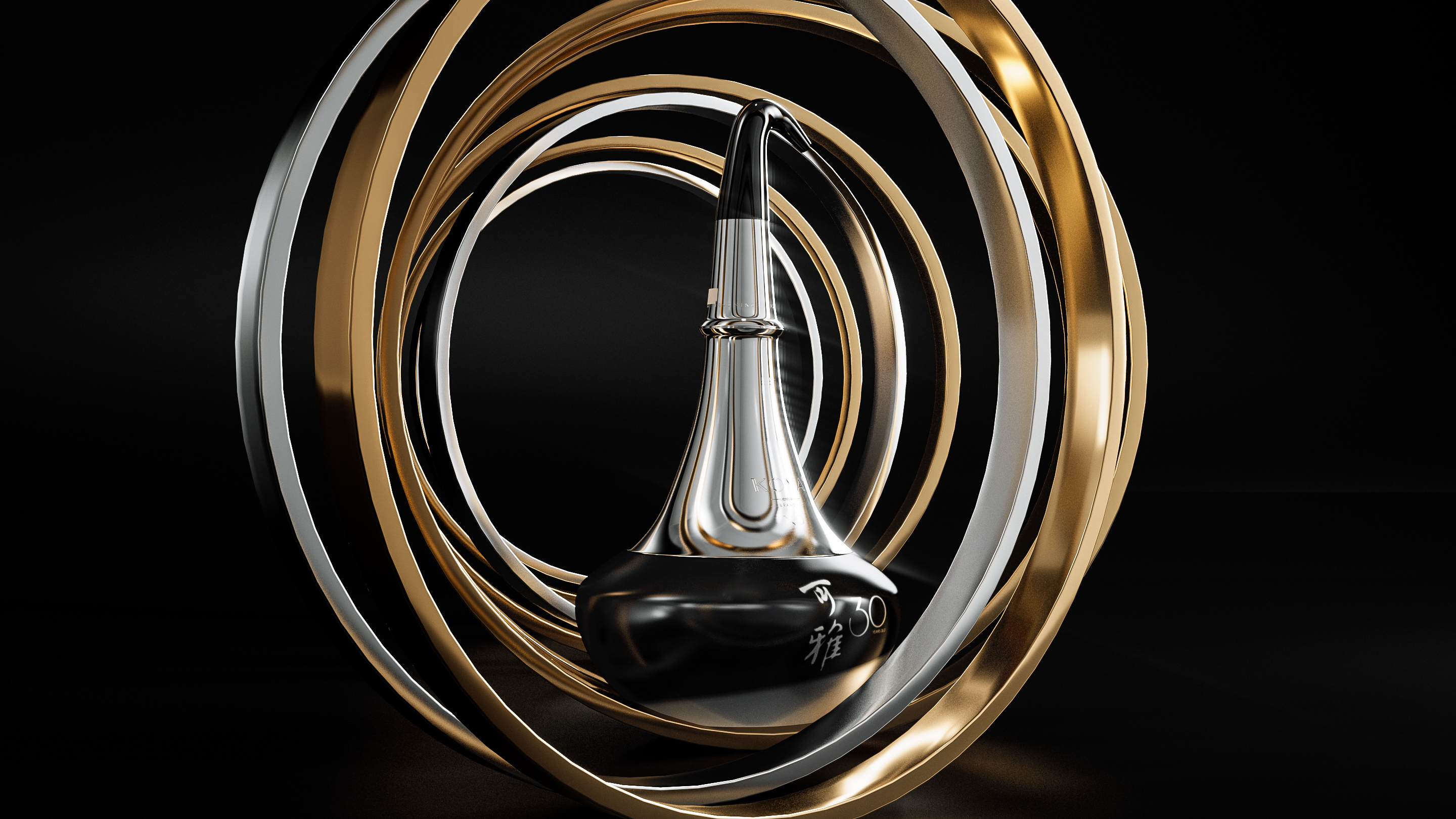 C4D, brandy three-dimensional rendering，