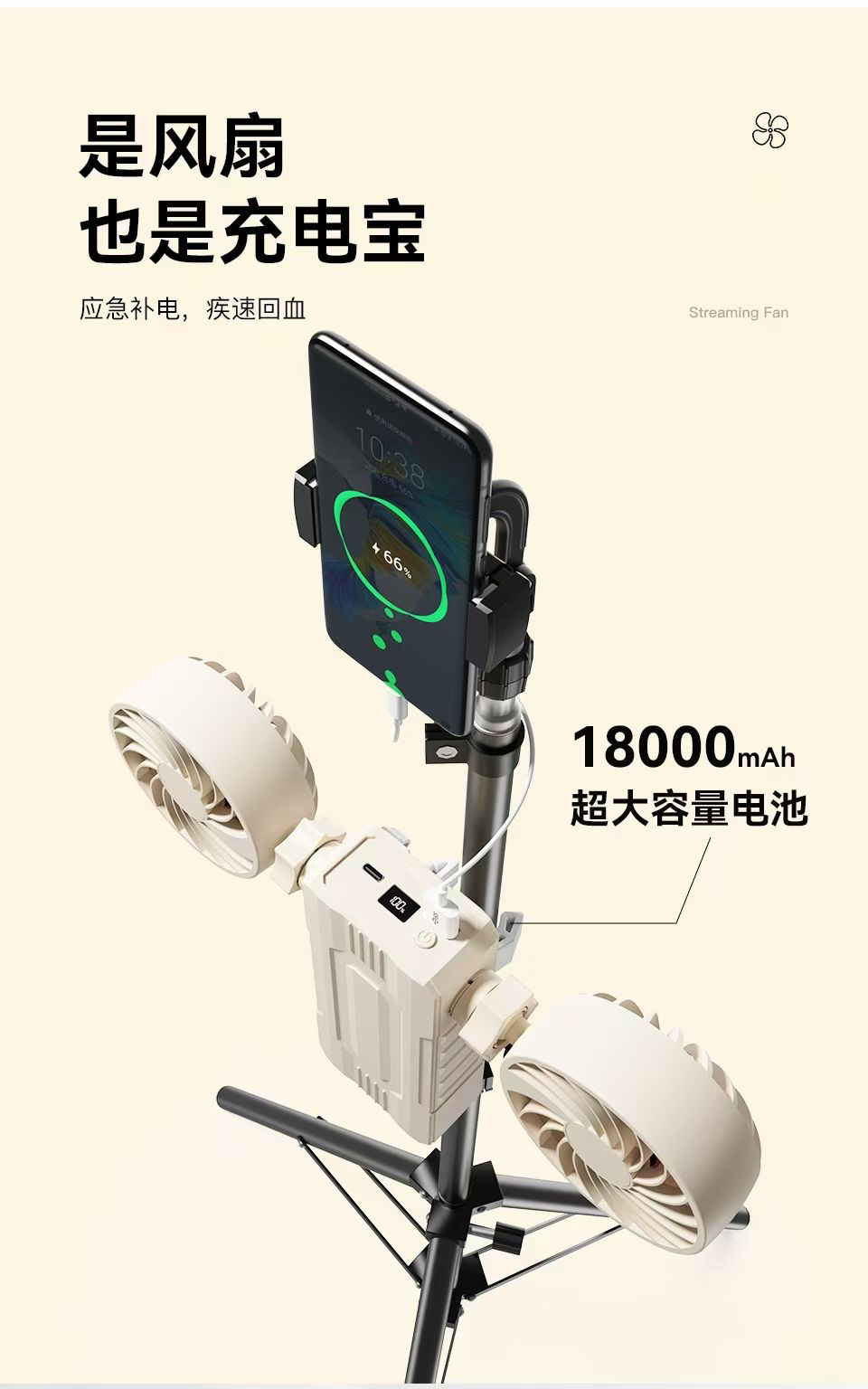 Outdoor live power supply fan，