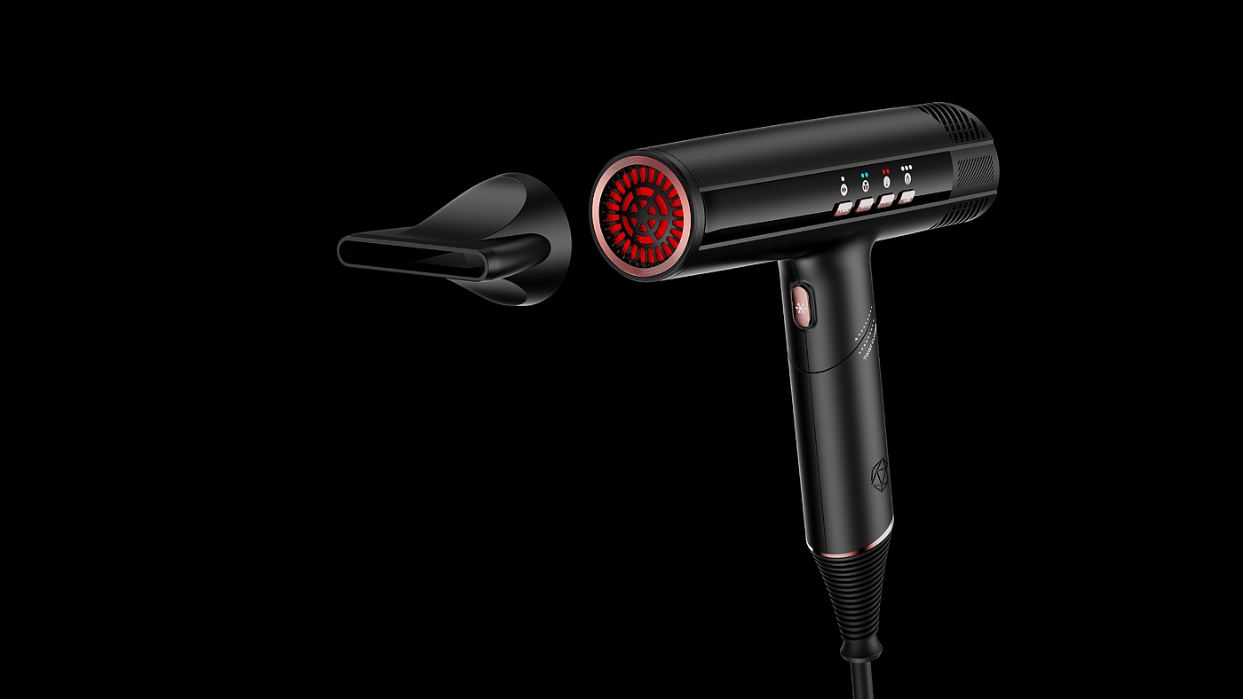 High speed hair dryer，Air duct，fold，