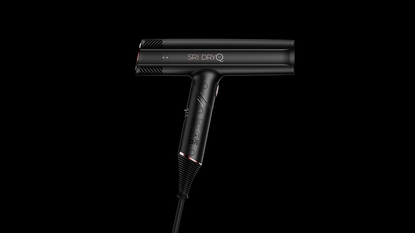 High speed hair dryer，Air duct，fold，