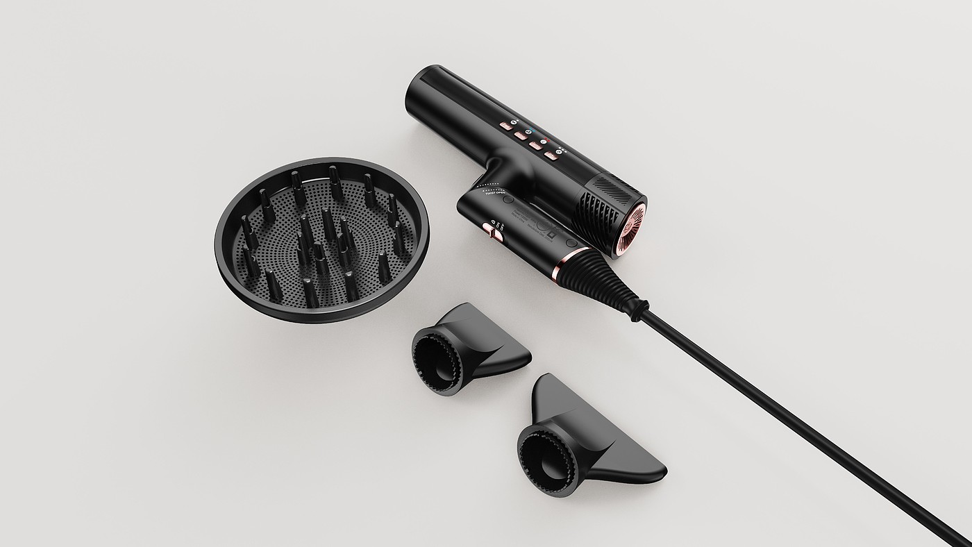 High speed hair dryer，Air duct，fold，