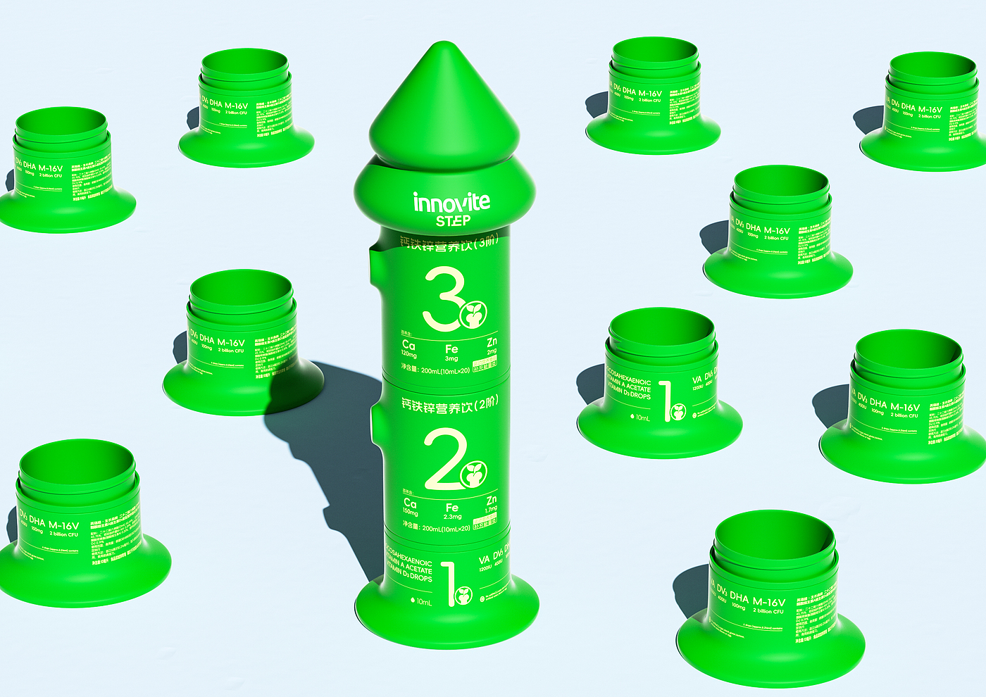 product design，packing design，Great health，Super Symbol，Child Nutrition，Bottle design，