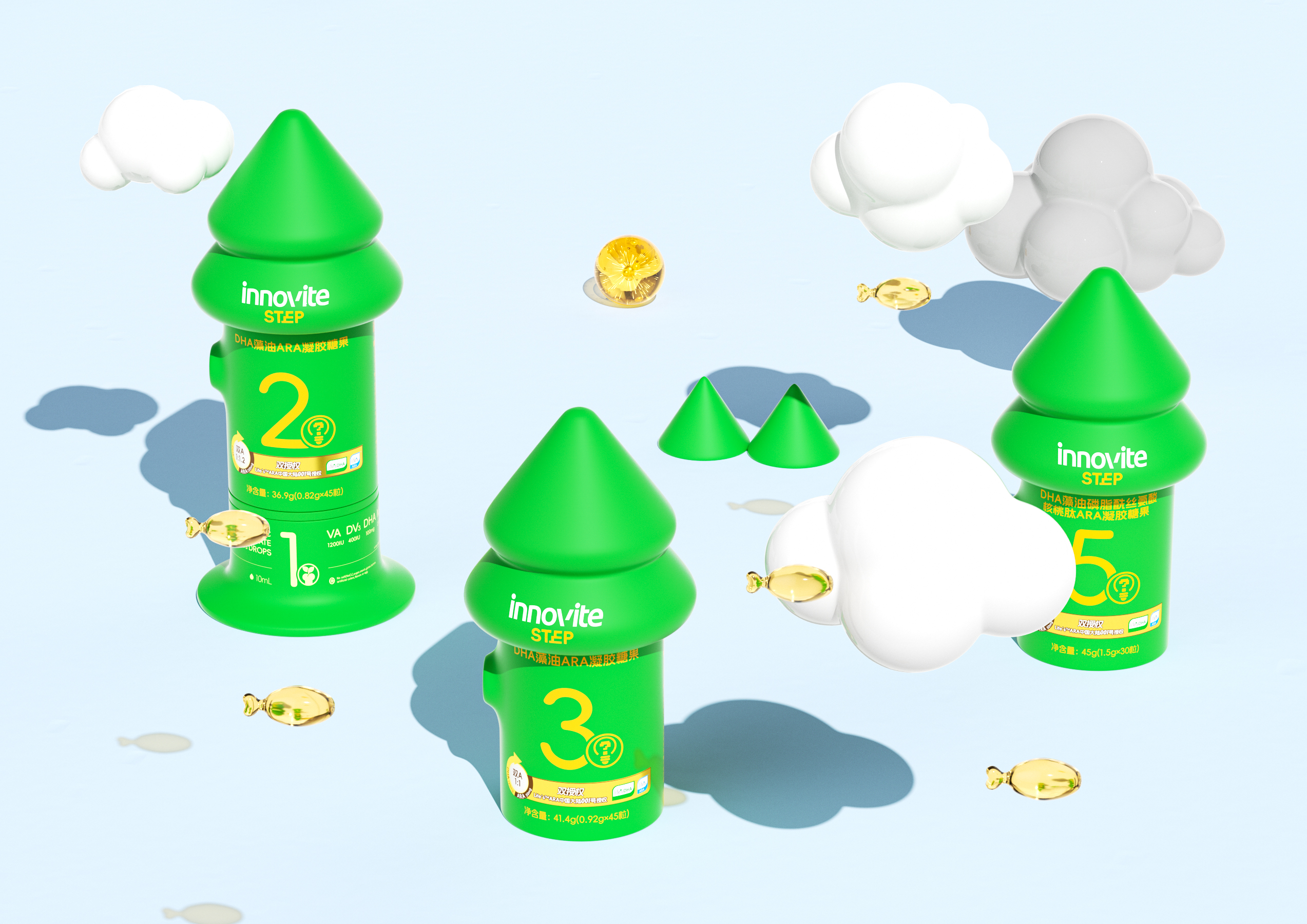 product design，packing design，Great health，Super Symbol，Child Nutrition，Bottle design，