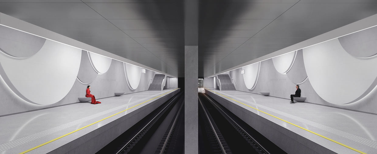 metro，Public facilities design，Public transportation，Urban transportation，Architectural design，space design ，architectural space ，modern stylish，