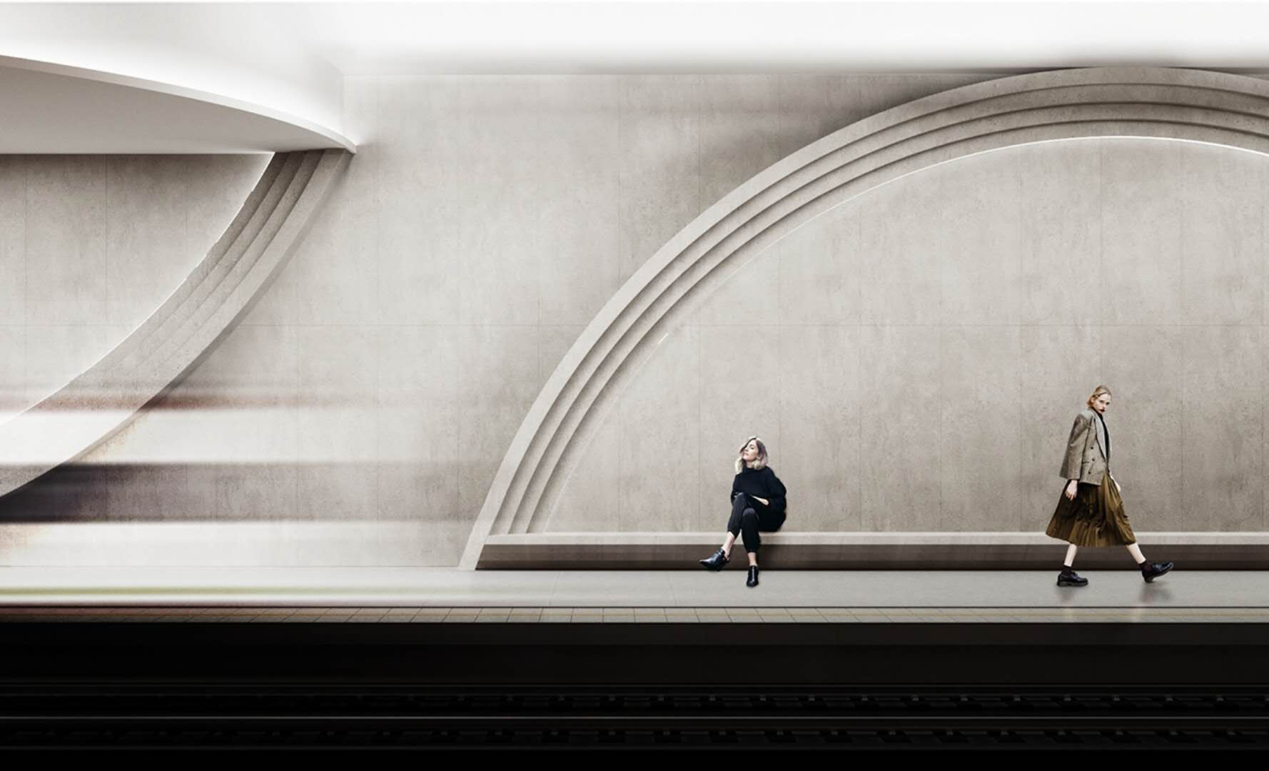 metro，Public facilities design，Public transportation，Urban transportation，Architectural design，space design ，architectural space ，modern stylish，