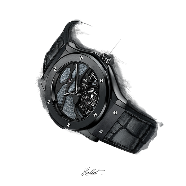 industrial design，Hand drawn，design sketch，Wrist watch，