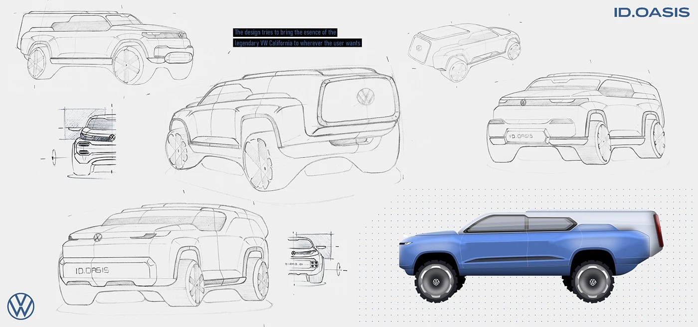 automobile，vehicle，VW ID.OASIS，public，