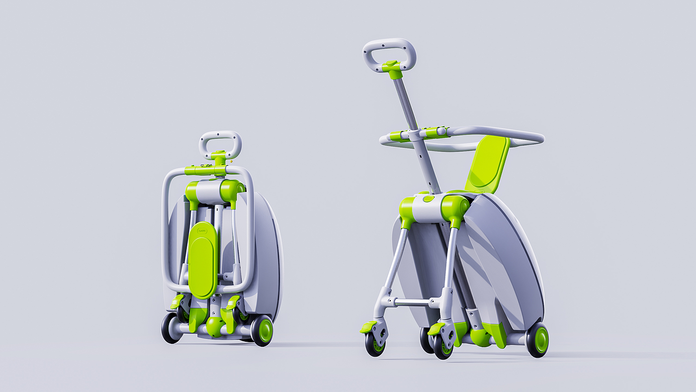 Creative design，industrial design，product design，Children's suitcase，Child Walking Artifact，Children's car design，