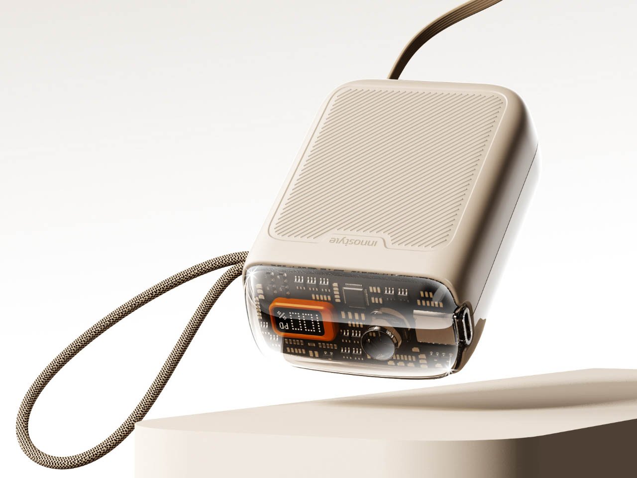 Innostyle，portable source，Portable charging，Transparent design，