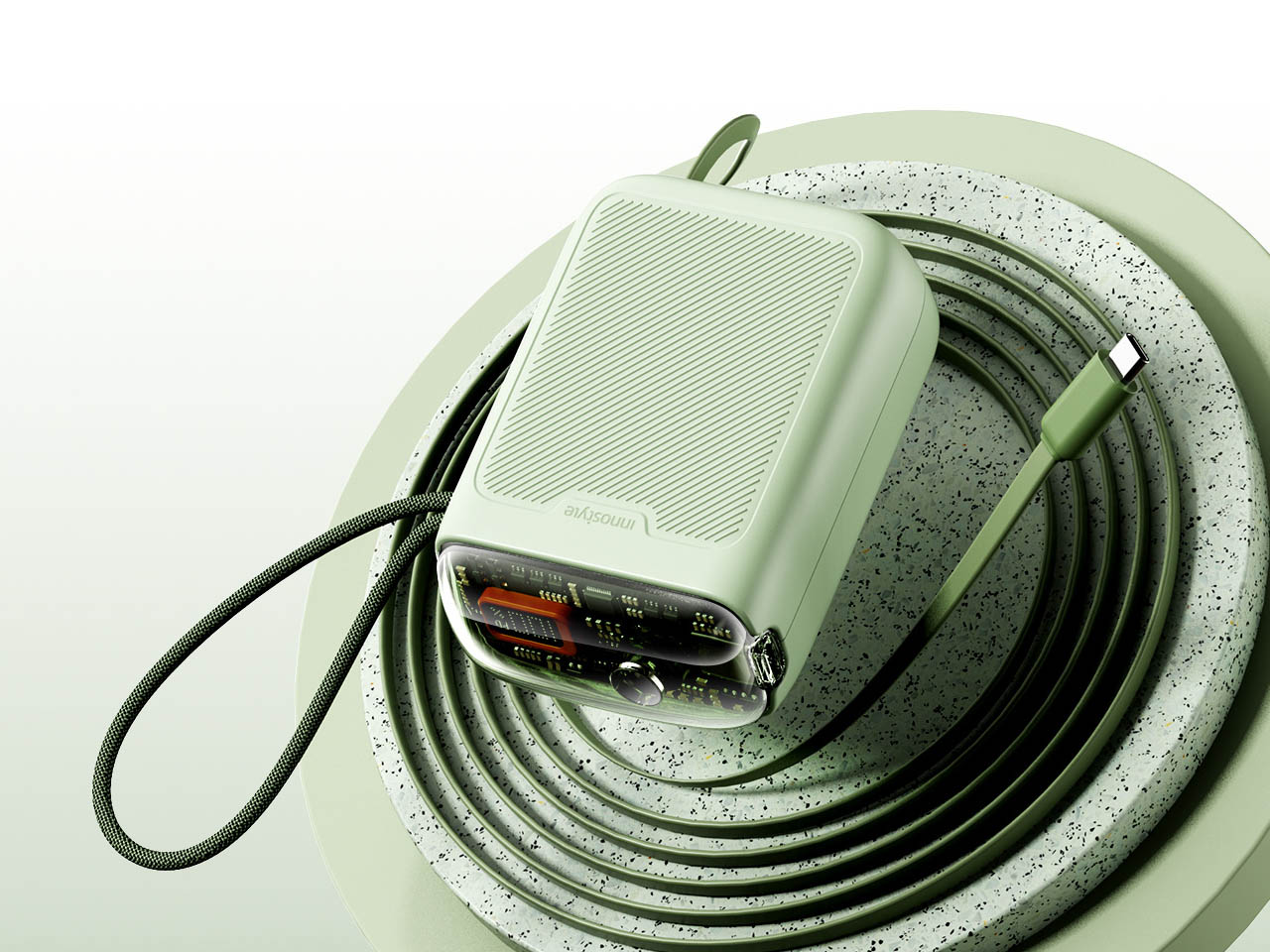 Innostyle，portable source，Portable charging，Transparent design，