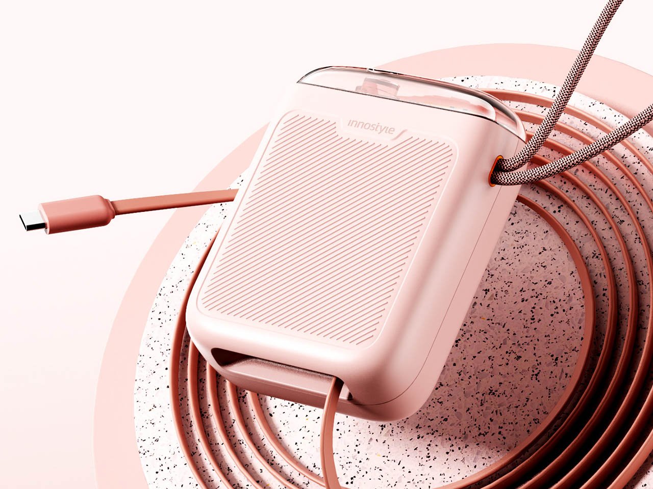 Innostyle，portable source，Portable charging，Transparent design，