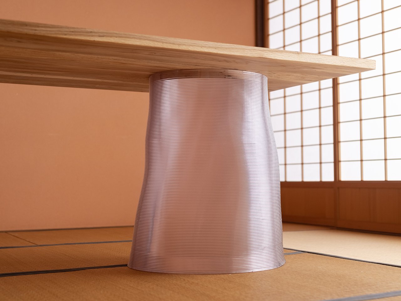 Floating Forest，3D printing，Sustainable design，wooden tables ，irregular morphology，