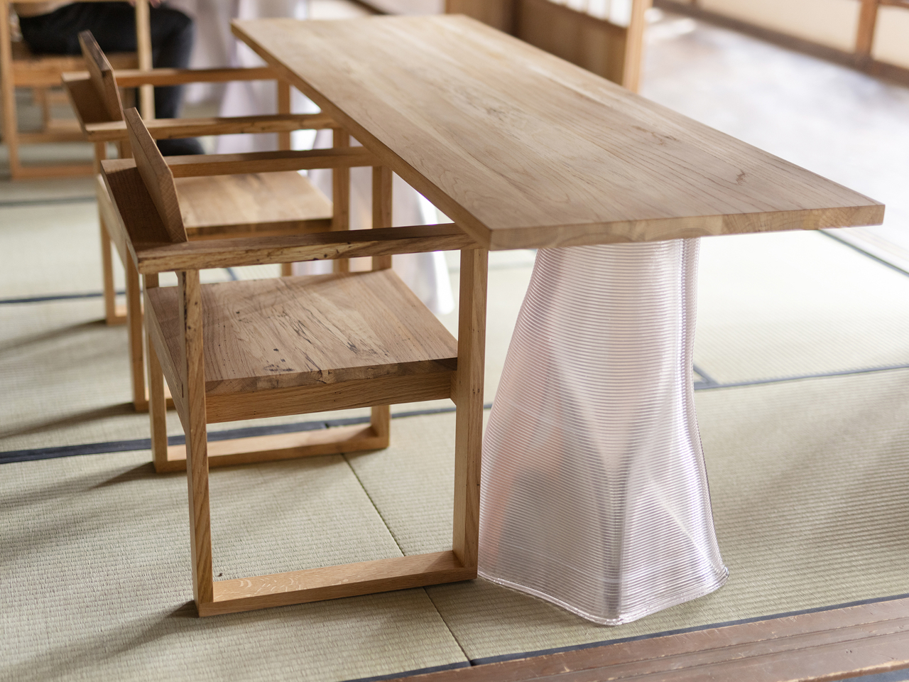 Floating Forest，3D printing，Sustainable design，wooden tables ，irregular morphology，