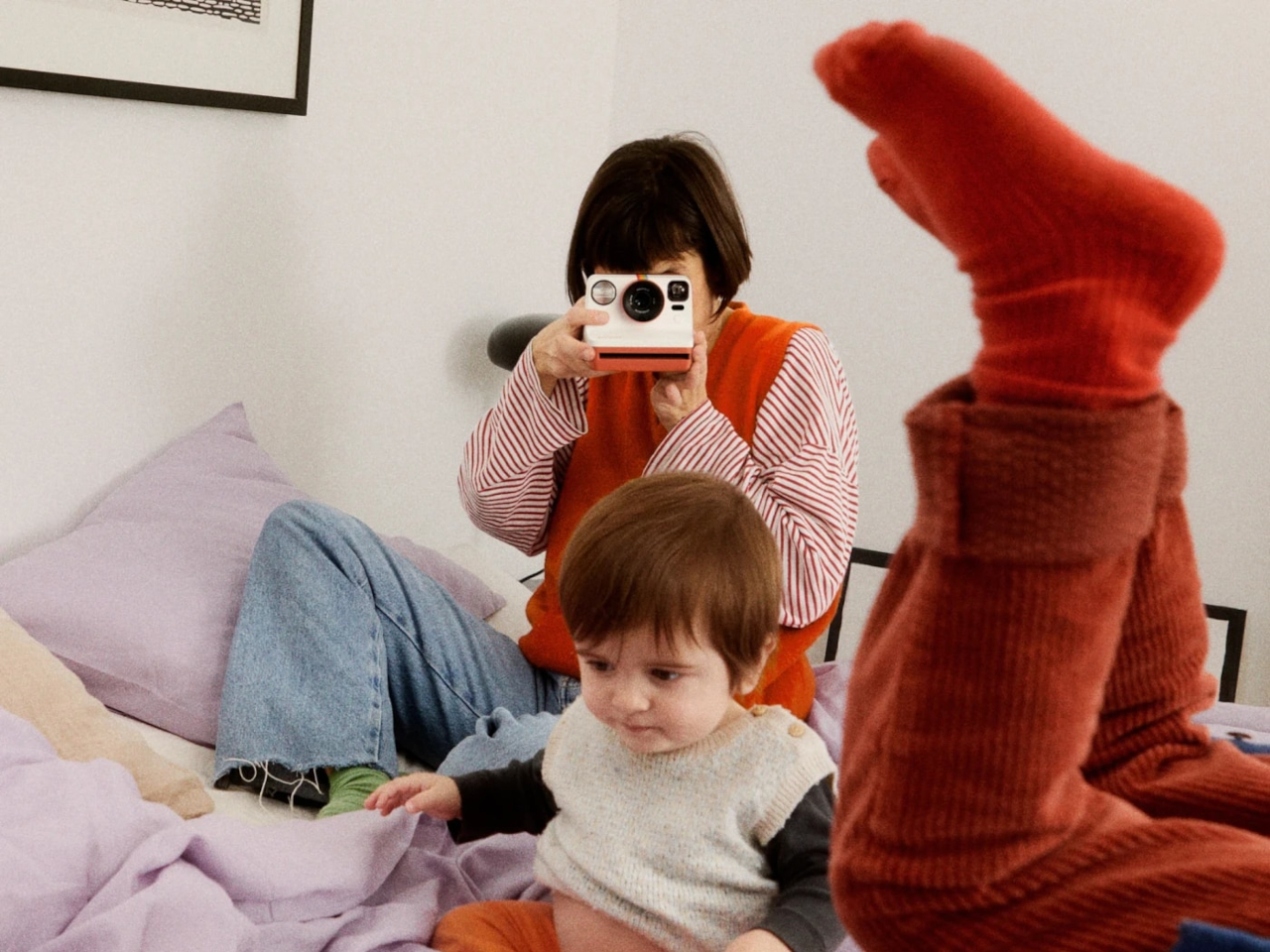 Polaroid，Retro Design ，Double lens，Auto focus，Instant photography，