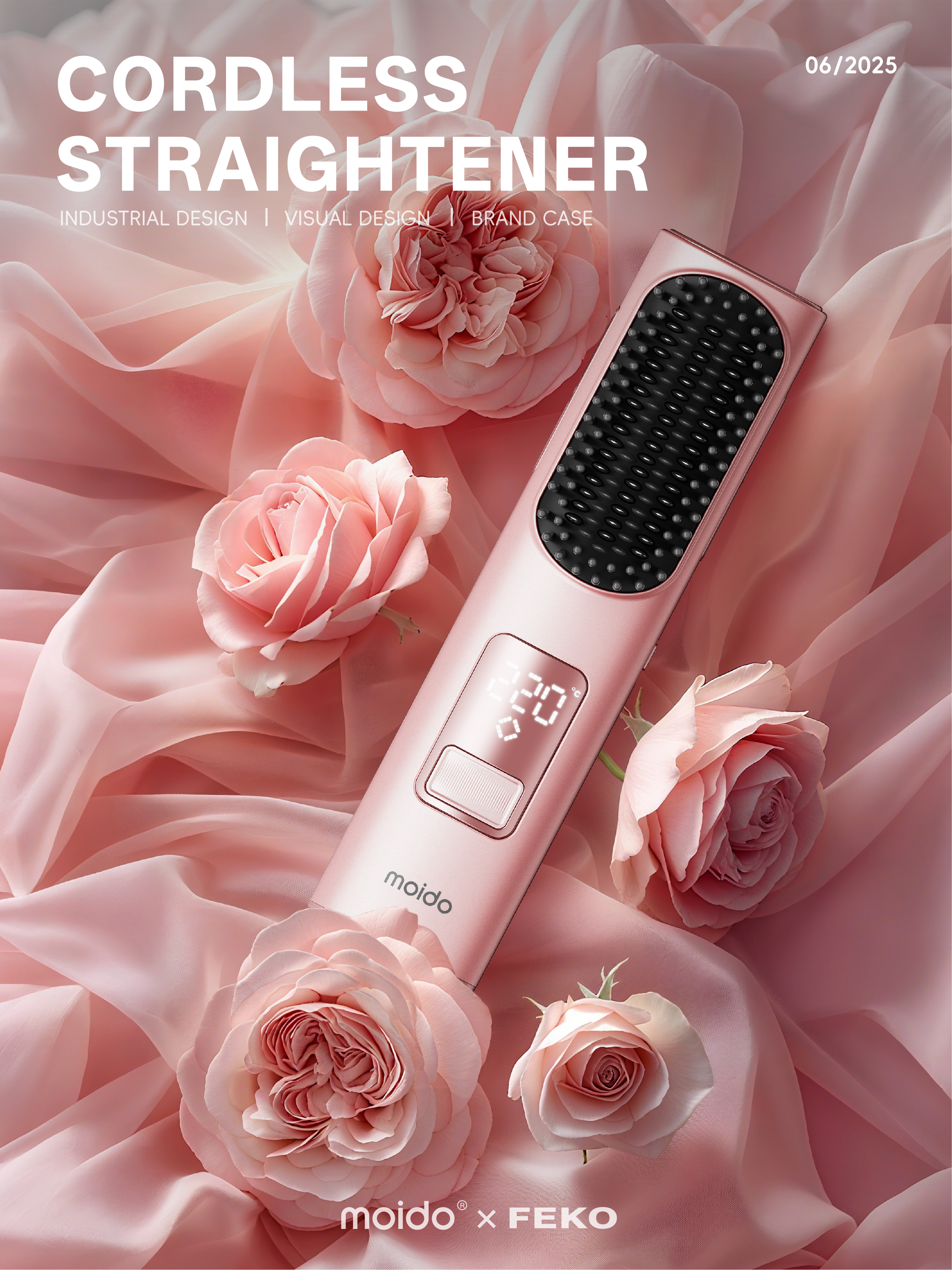 Wireless Straight Hair Comb，Hair Care Artifact，household electrical appliances，product design，Design case sharing，Moido devoted to winter，Personal care，Good thing recommendation，