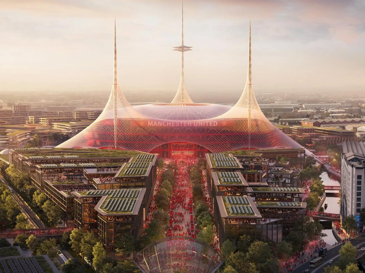 Manchester United，court，Solar Roof，Green environmental protection，Umbrella Roof，