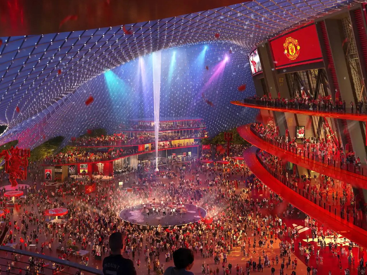 Manchester United，court，Solar Roof，Green environmental protection，Umbrella Roof，