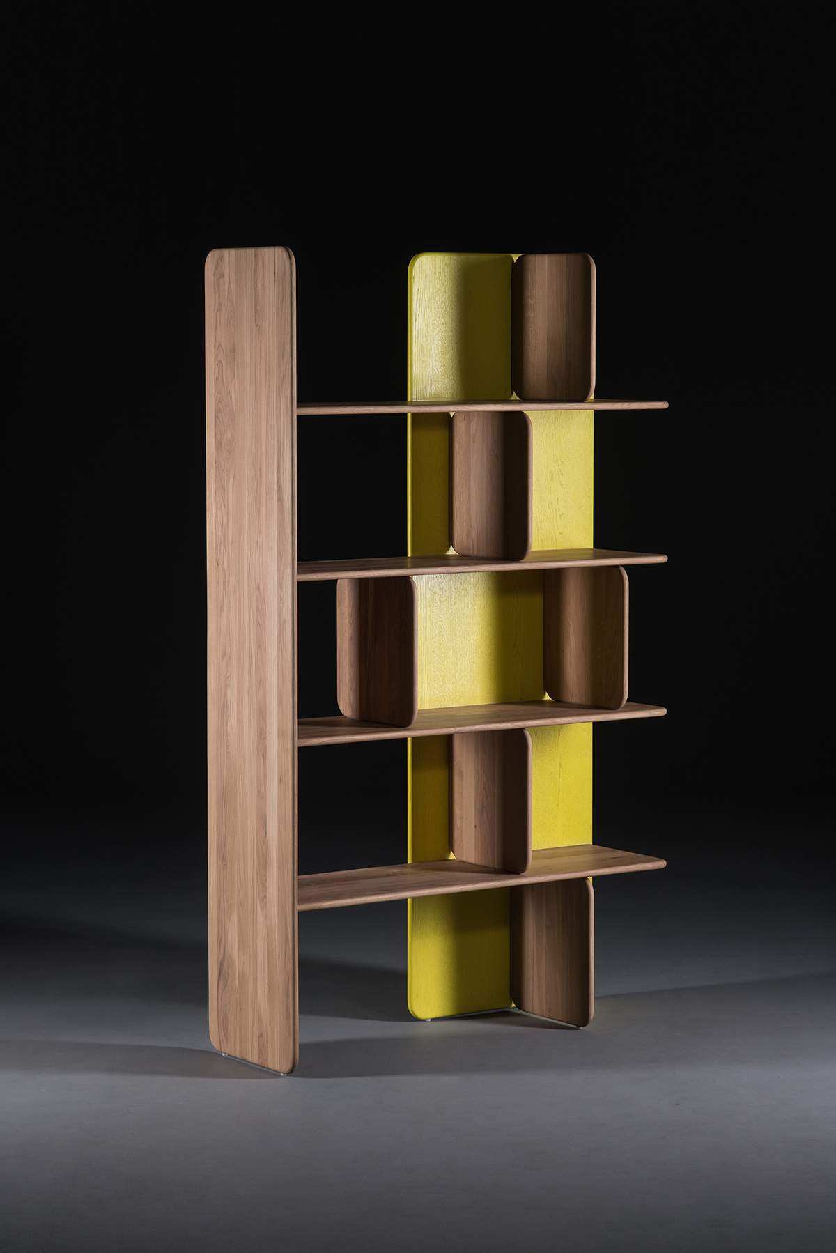 Soft shelf，Shelf，Wooden furniture，goods shelves，oak，Different materials，Natural paint finish，