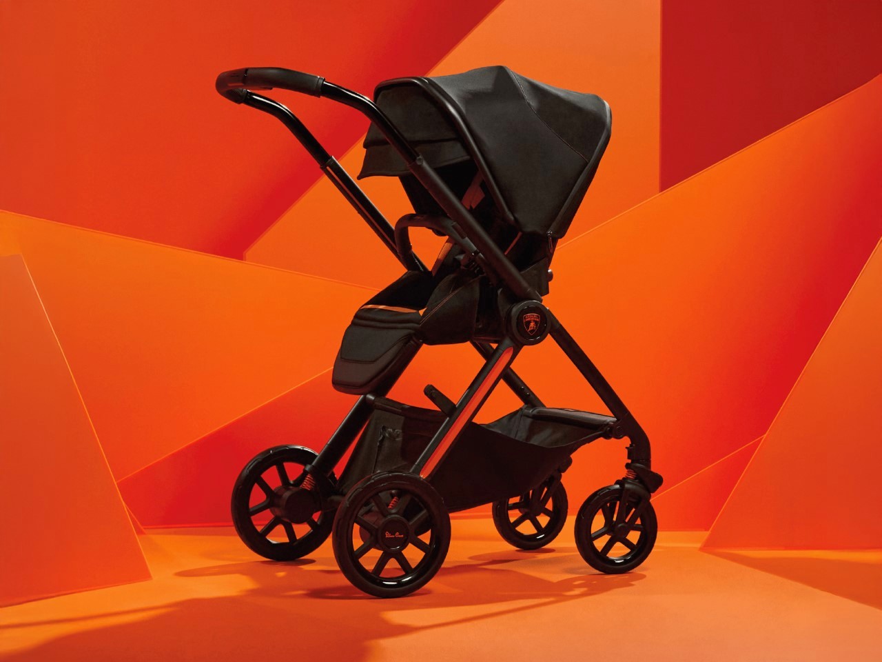 baby carriage，Silver Cross，Reef AL Arancio，Lamborghini，Nameplate，