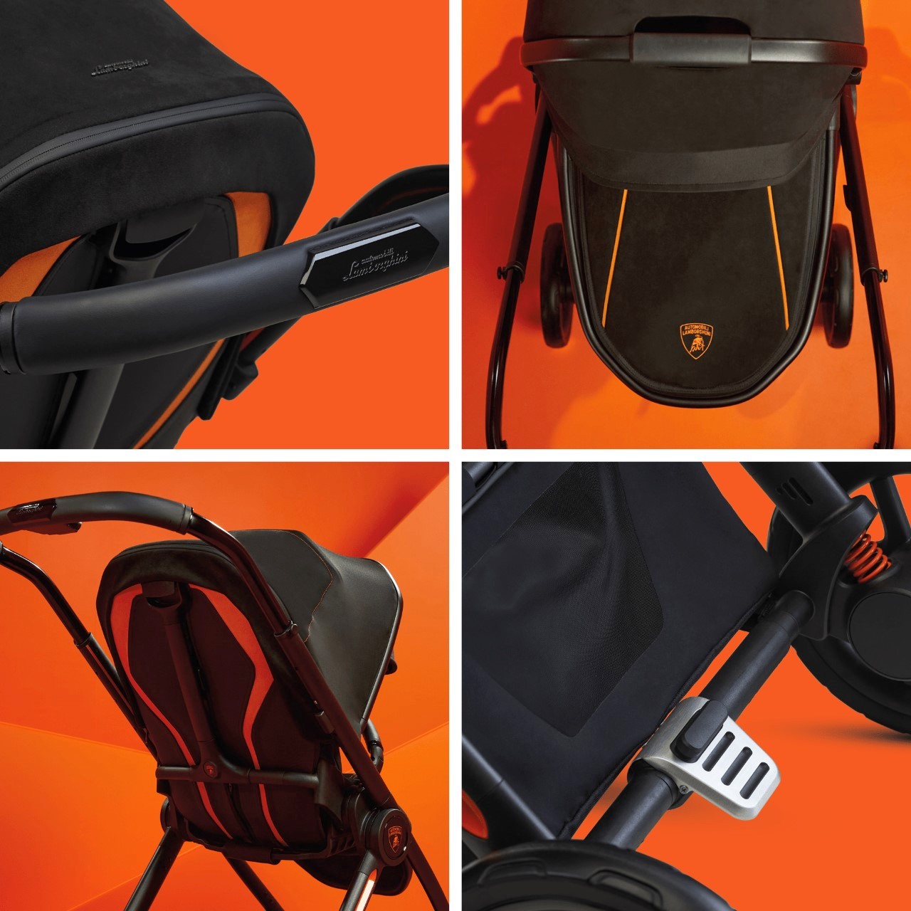 baby carriage，Silver Cross，Reef AL Arancio，Lamborghini，Nameplate，
