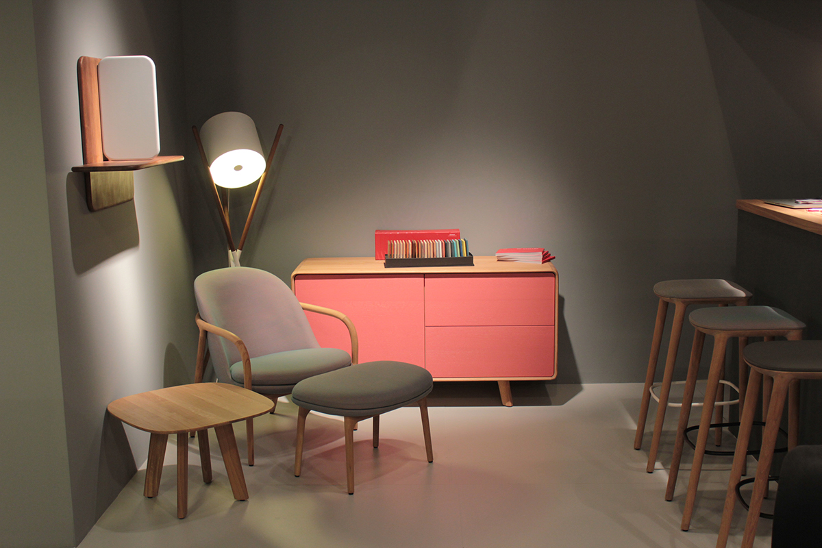 Soft shelf，Shelf，Wooden furniture，goods shelves，oak，Different materials，Natural paint finish，