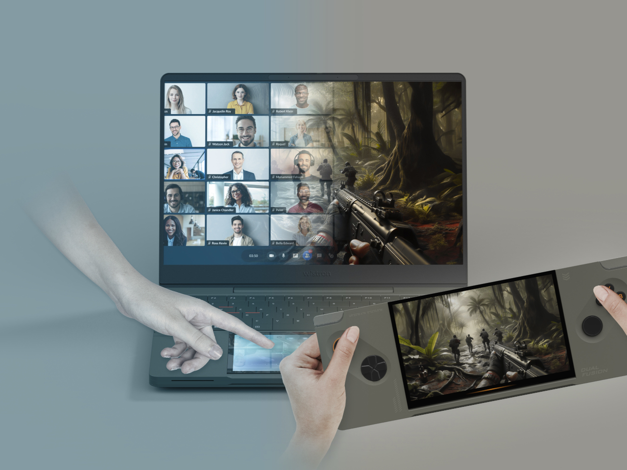 Modular game，Notebook computer，Wistron，Touch control board，Handheld device，