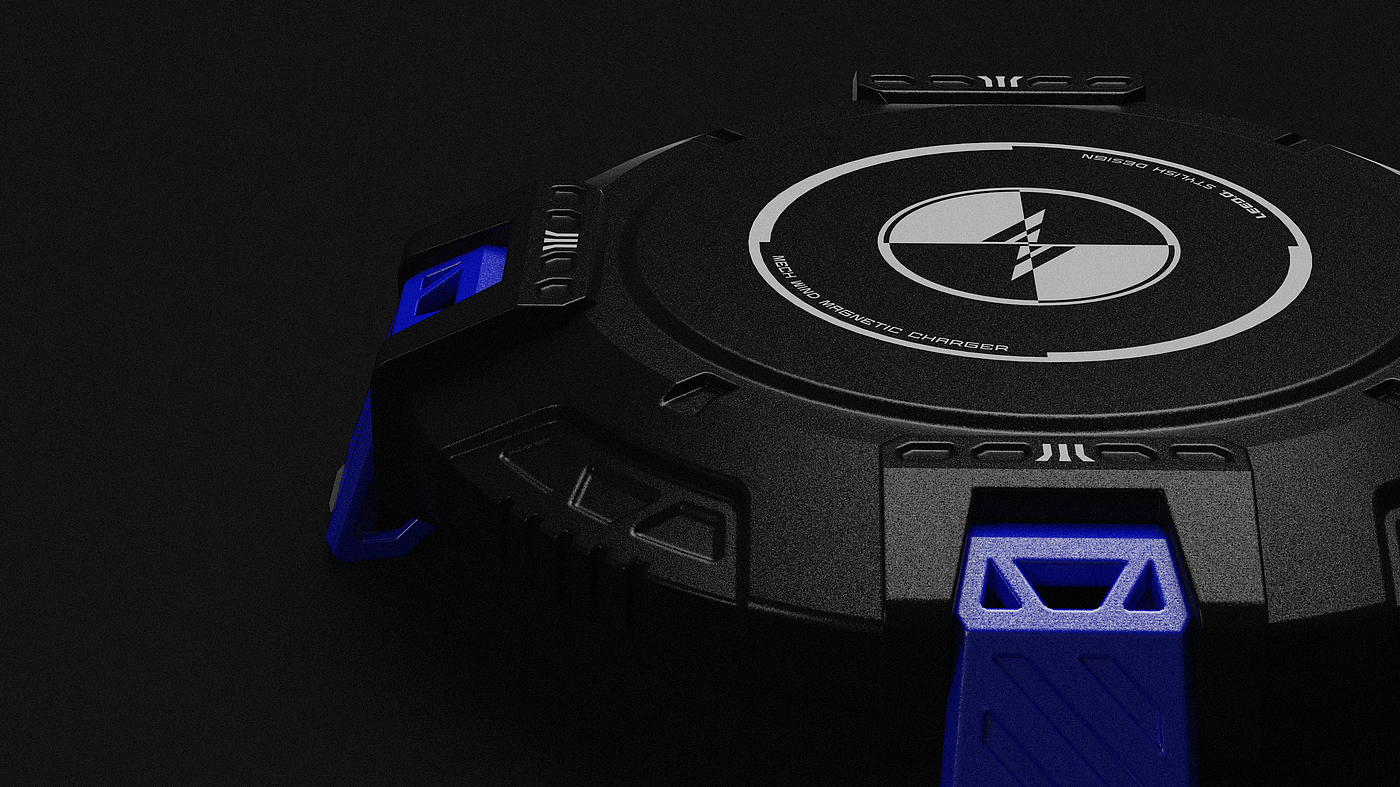 wireless charger ，Mecha wind，Functional wind，product design，conceptual design，3C products，