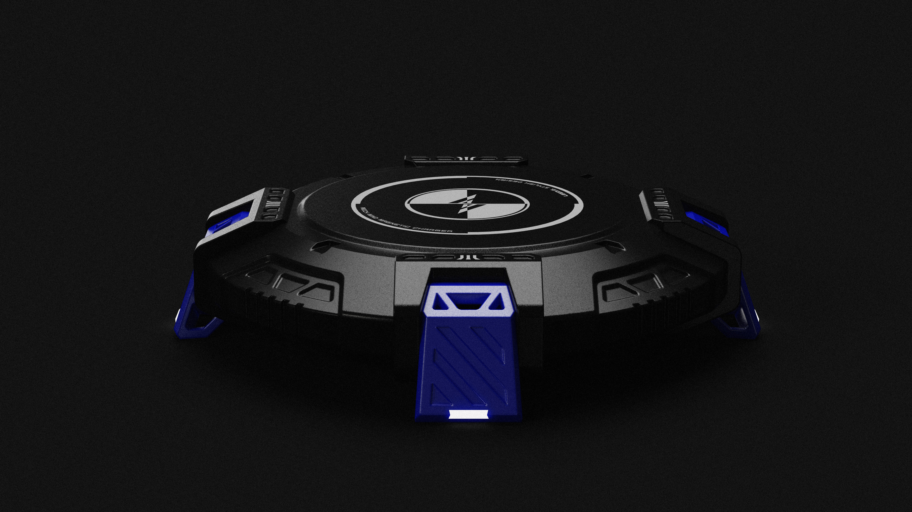 wireless charger ，Mecha wind，Functional wind，product design，conceptual design，3C products，