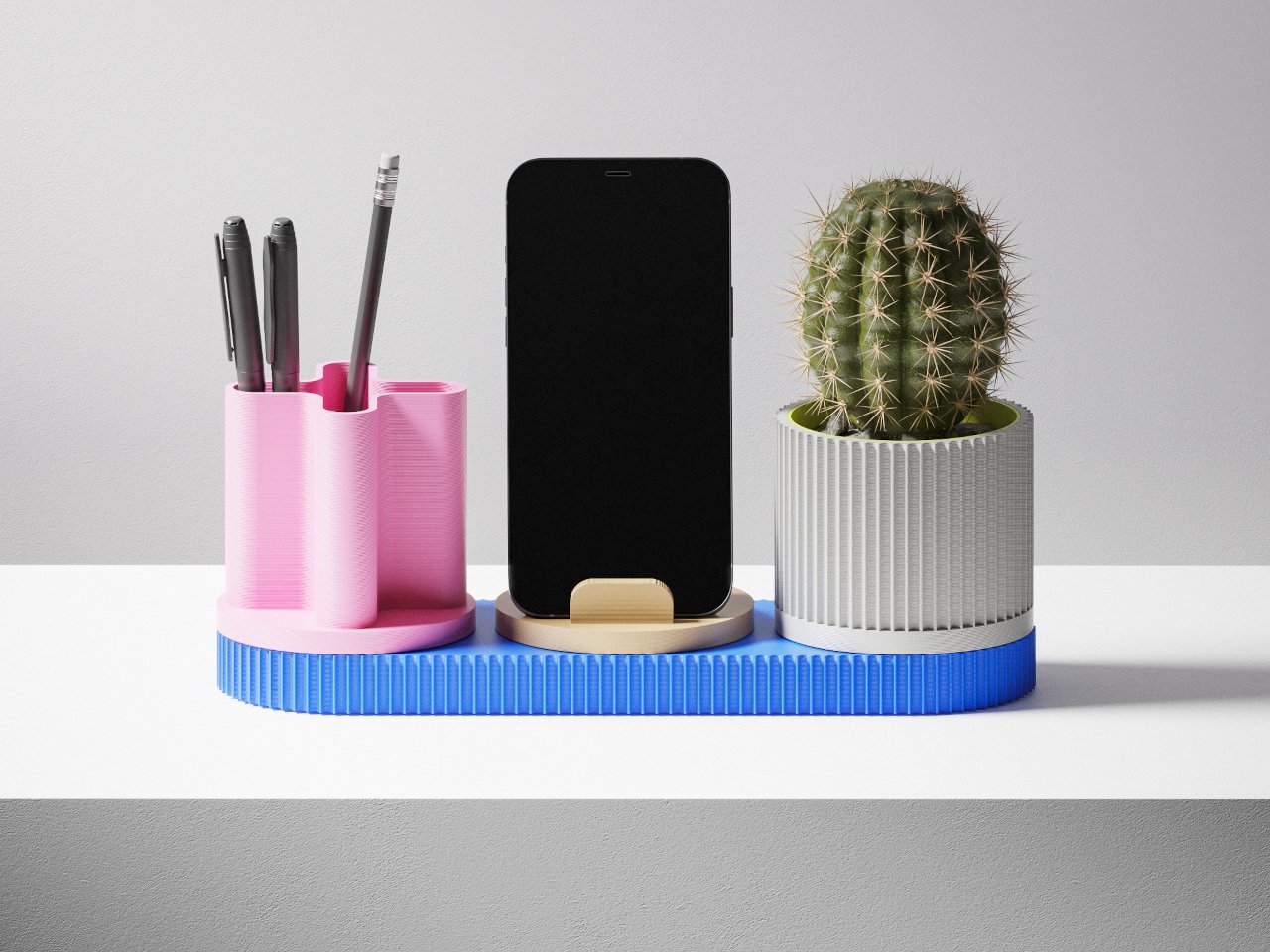 Board，3D printing，Desktop storage，pen container，modularization，