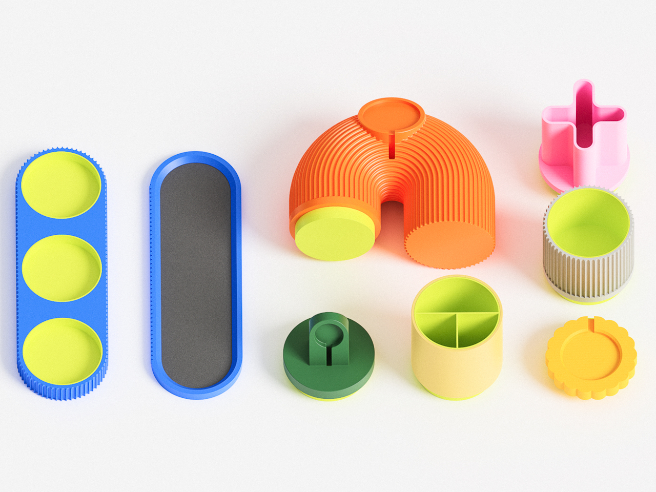 Board，3D printing，Desktop storage，pen container，modularization，