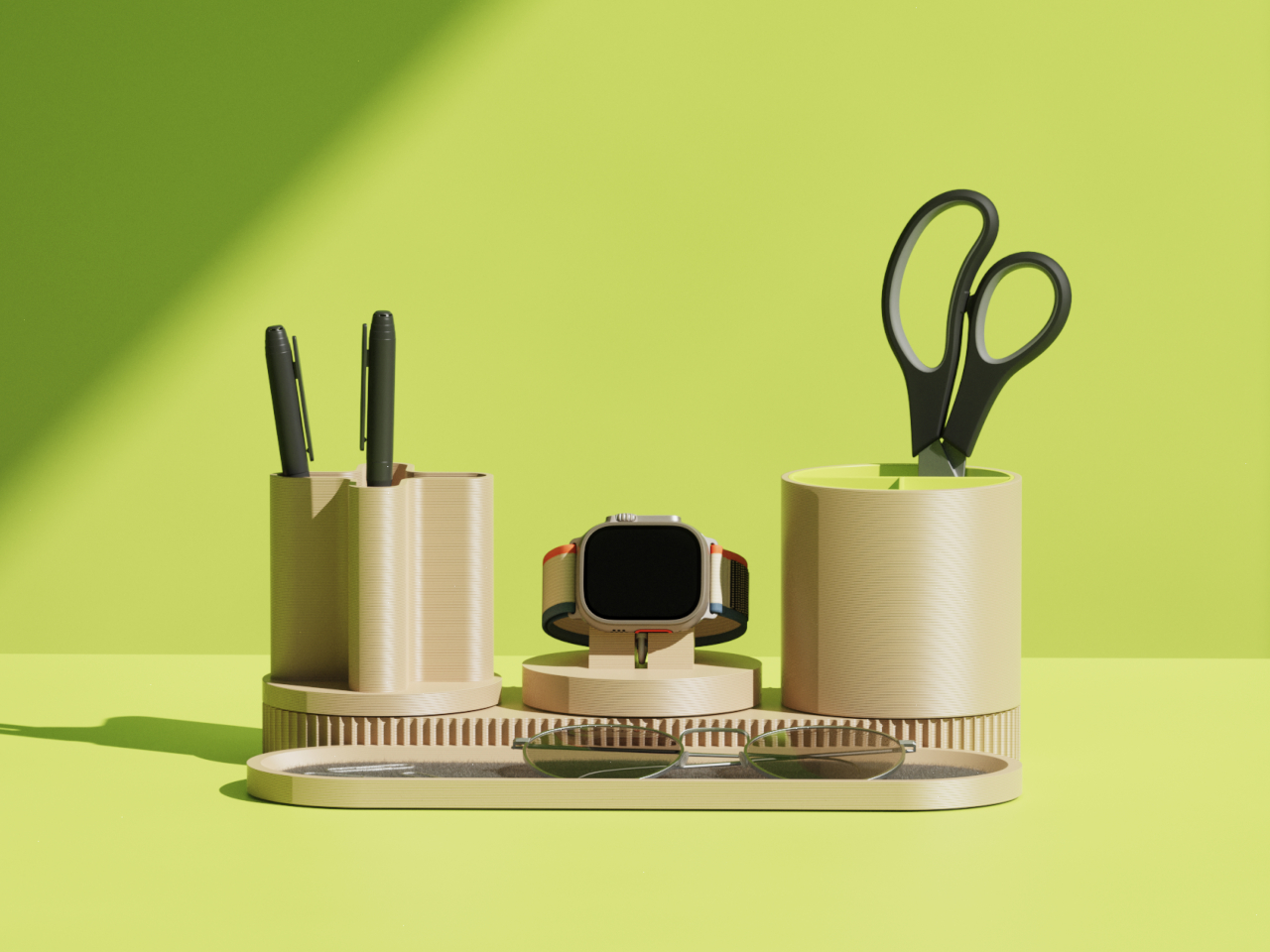 Board，3D printing，Desktop storage，pen container，modularization，